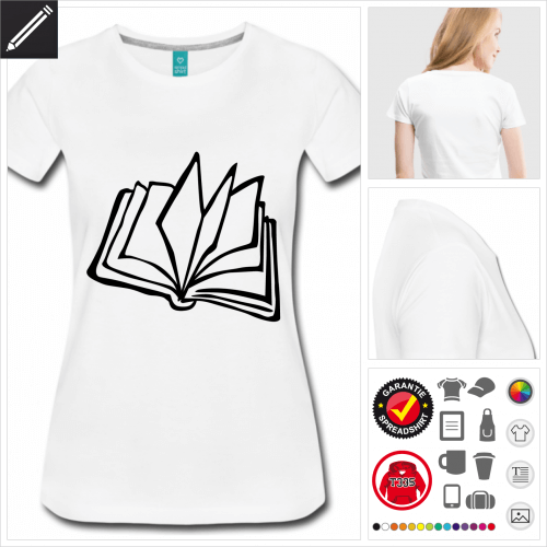 Frauen Literatur T-Shirt selbst gestalten. Online Druckerei