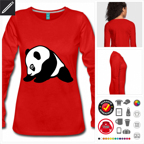 Frauen Panda T-Shirt personalisieren