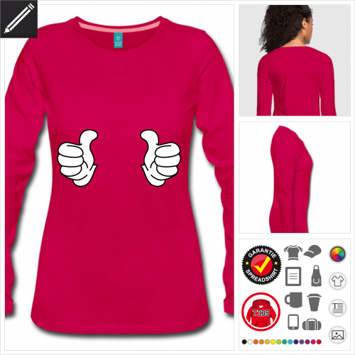 Thumbs T-Shirt online Druckerei, hhe Qualitt