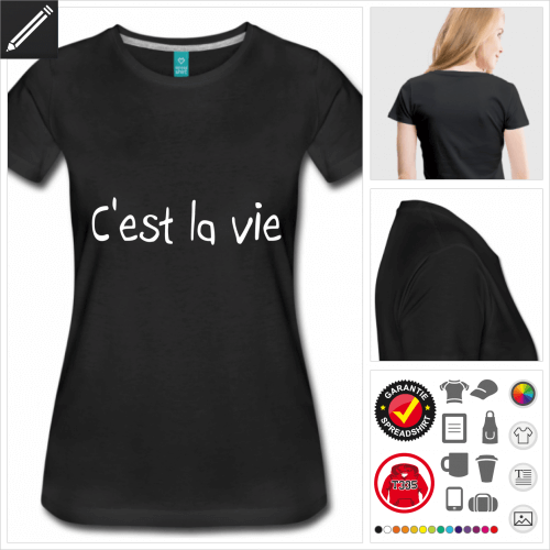 Französische Sprüche T-Shirt selbst gestalten