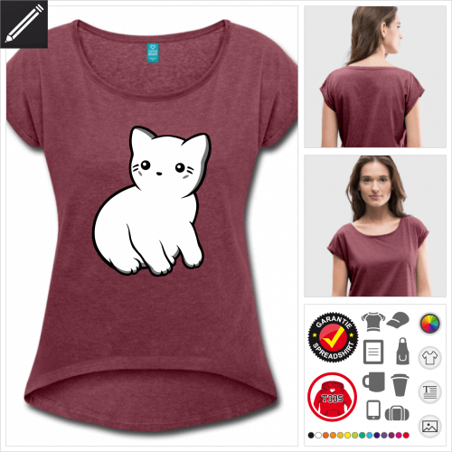 Kawaii Katze T-Shirt selbst gestalten