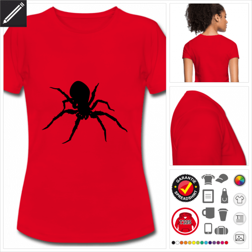 rotes Spinne T-Shirt personalisieren