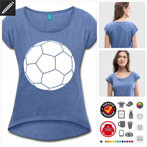 Frauen Fußball T-Shirt online zu gestalten