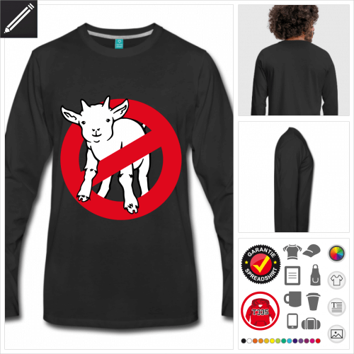 Männer Afraid of no goat T-Shirt selbst gestalten. Online Druckerei