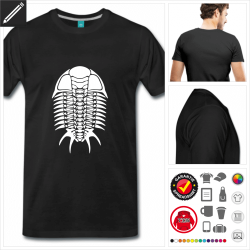 schwarzes Skelett T-Shirt online Druckerei, höhe Qualität