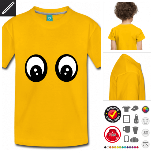 Lustiges Smiley Kurzarmshirt selbst gestalten. Online Druckerei