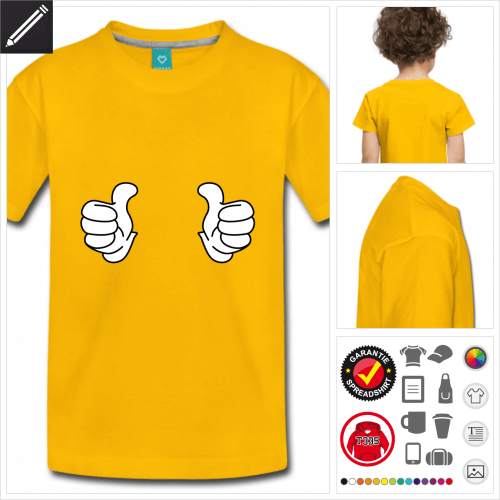 Thumbs up Kurzarmshirt online zu gestalten