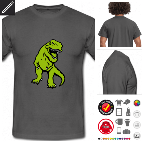 basic T-Rex Dinosaurier T-Shirt personalisieren