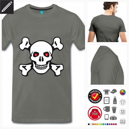 basic Totenkopf T-Shirt zu gestalten