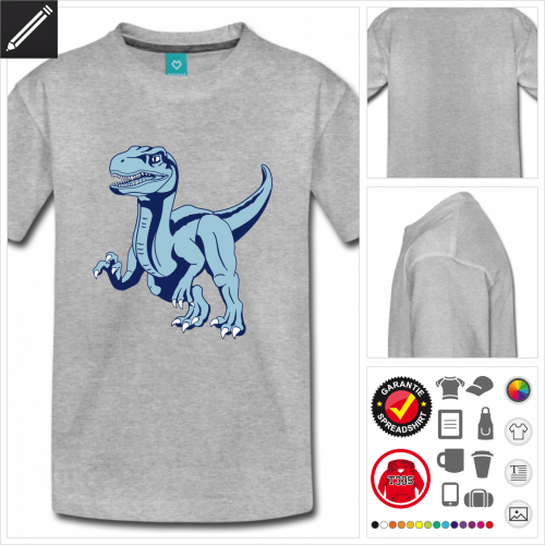 Teenager Velociraptor T-Shirt online Druckerei, höhe Qualität