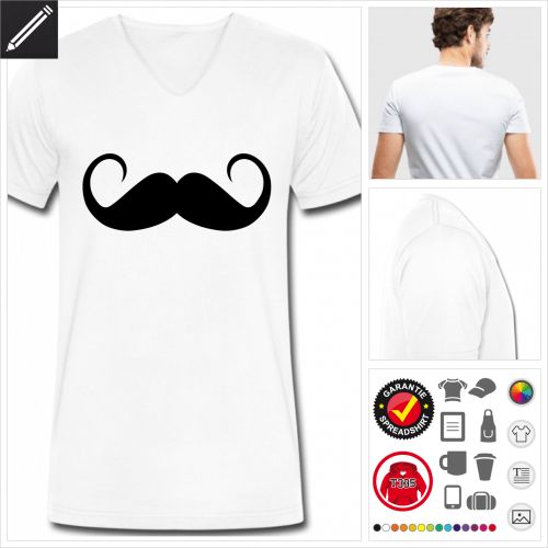 Moustache T-Shirt online zu gestalten