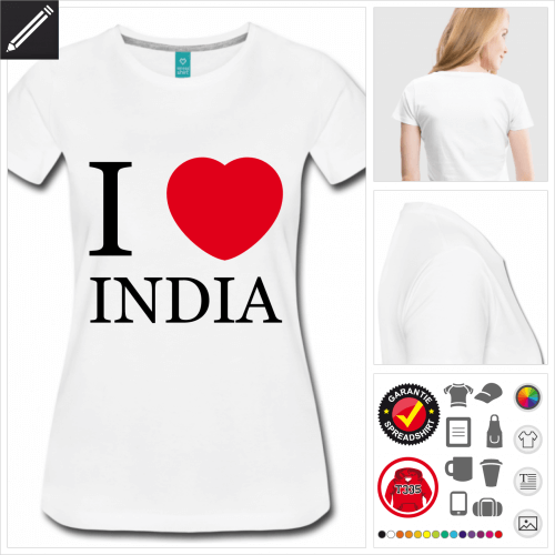 Frauen Indien T-Shirt zu gestalten