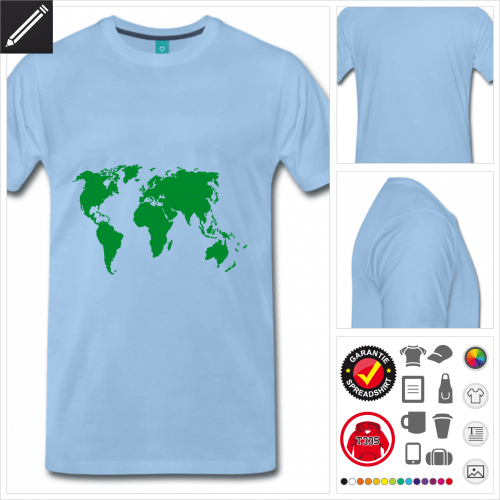Erde T-Shirt online Druckerei, höhe Qualität
