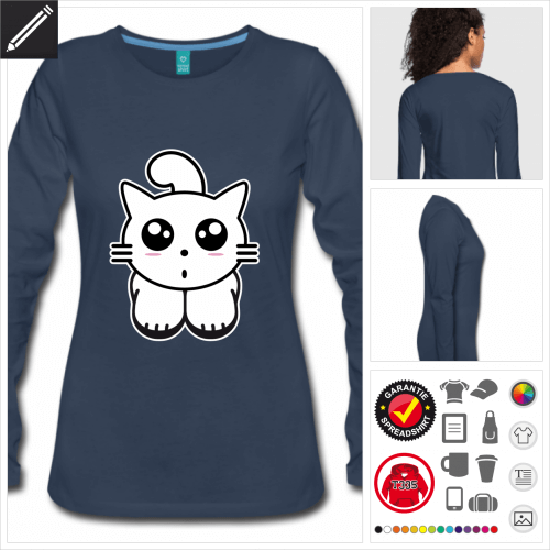 Frauen Katzen T-Shirt online gestalten