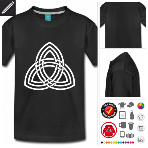 schwarzes Keltisches Symbol T-Shirt personalisieren