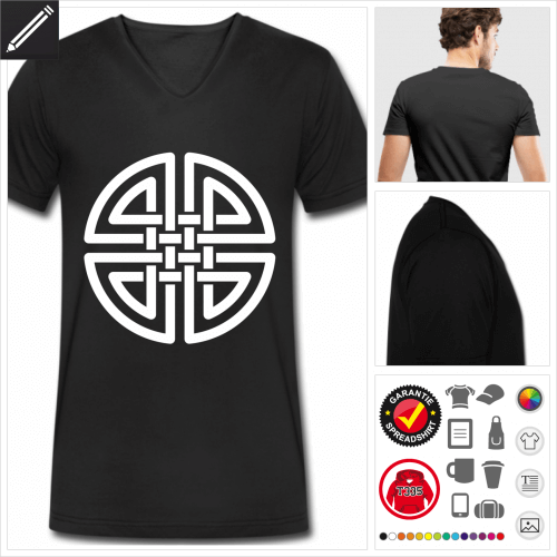 Keltisches T-Shirt für Männer online Druckerei, höhe Qualität