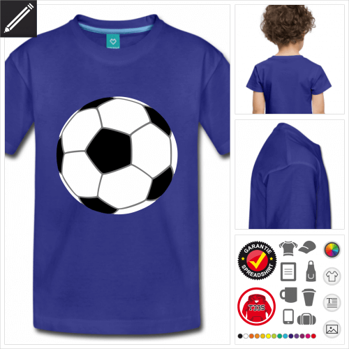 blaues Football T-Shirt selbst gestalten
