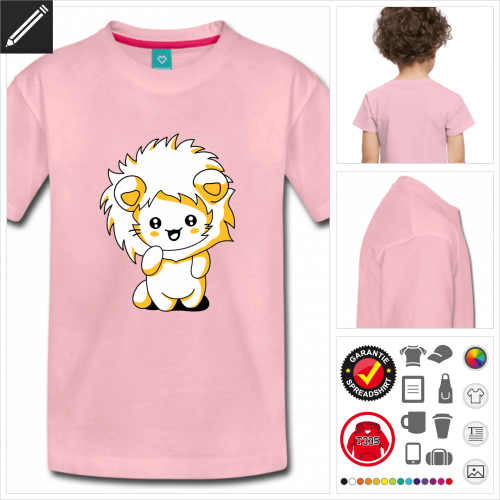 Kinder Kawaii Katze T-Shirt personalisieren