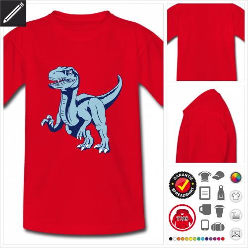 Kinder Velociraptor T-Shirt online zu gestalten
