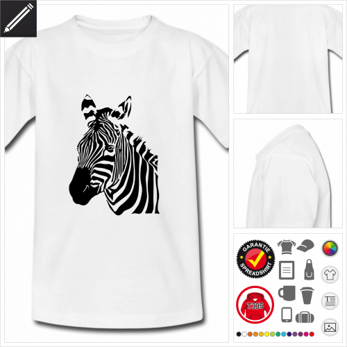 Zebra T-Shirt selbst gestalten. Druck ab 1 Stuck