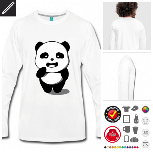 Männer Lustiger Panda Kawaii T-Shirt online gestalten