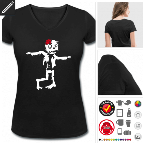 basic Lustiger Zombie T-Shirt personalisieren