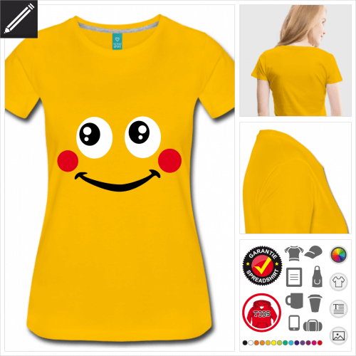 gelbes Smiley T-Shirt online gestalten