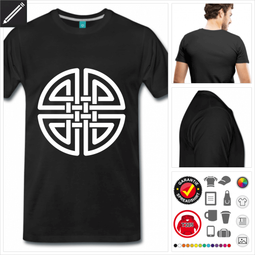schwarzes Keltisch T-Shirt personalisieren