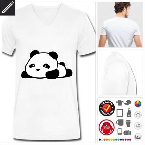 Männer Panda T-Shirt personalisieren