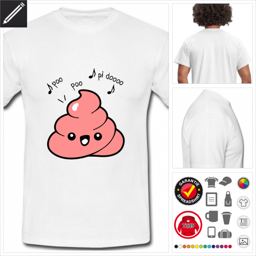 Männer Kak emoji T-Shirt online Druckerei, höhe Qualität