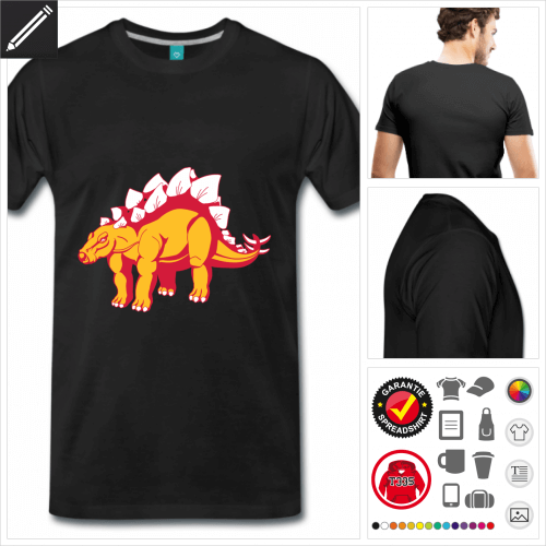 basic Stegosaurus T-Shirt online Druckerei, höhe Qualität