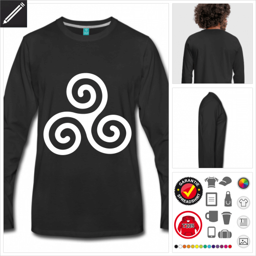 graues Keltisches Symbol T-Shirt personalisieren