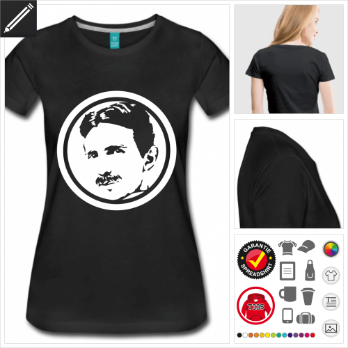 Frauen Tesla T-Shirt online gestalten