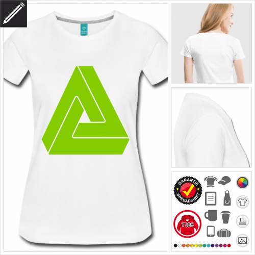 Frauen Dreieck T-Shirt online Druckerei, höhe Qualität