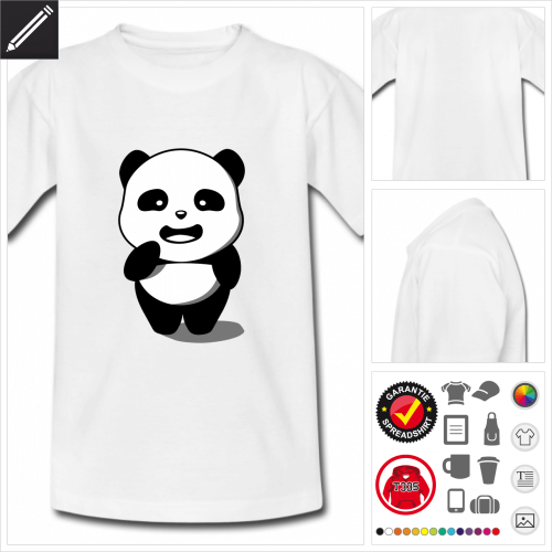 basic Panda Kawaii T-Shirt online zu gestalten
