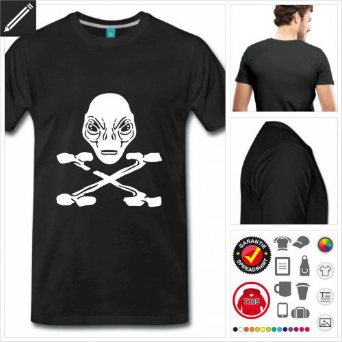 basic Außerirdischer T-Shirt online Druckerei, höhe Qualität
