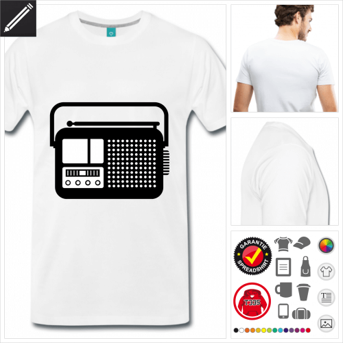 Radio T-Shirt selbst gestalten. Online Druckerei