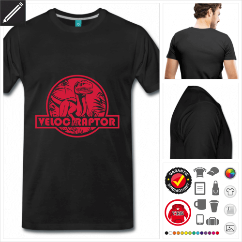 Männer Velociraptor T-Shirt zu gestalten