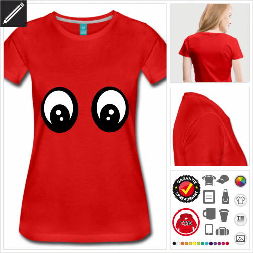 Frauen Emoji T-Shirt selbst gestalten. Online Druckerei