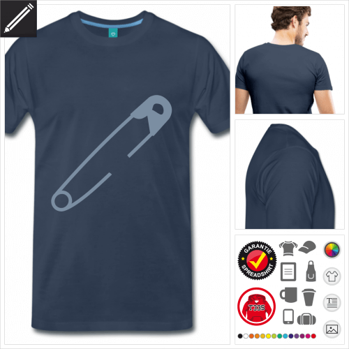 Falsche Nadel T-Shirt basic online zu gestalten