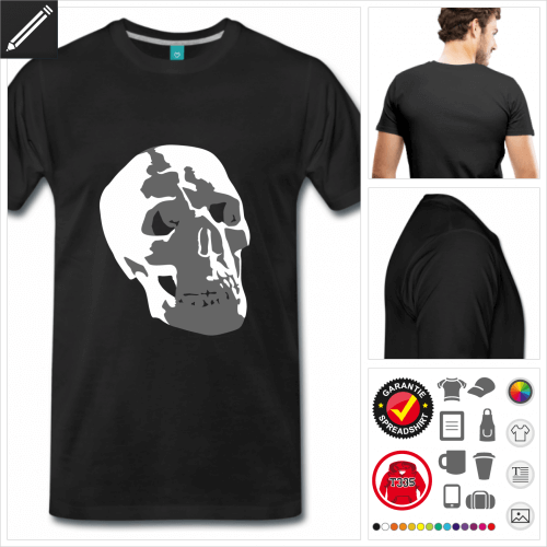 basic Totenkopf T-Shirt online zu gestalten
