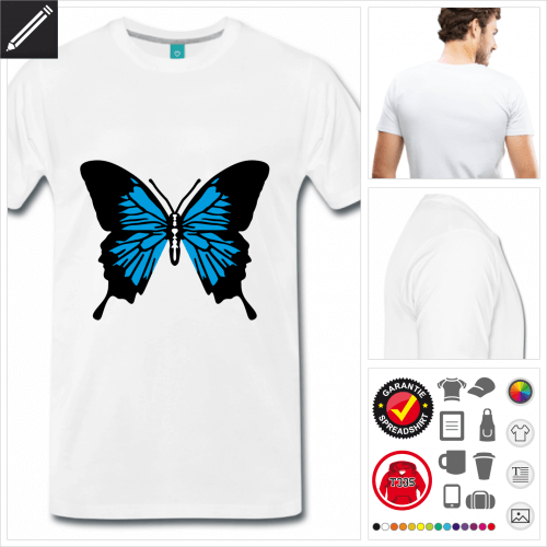 Männer Schmetterlinge T-Shirt online Druckerei, höhe Qualität