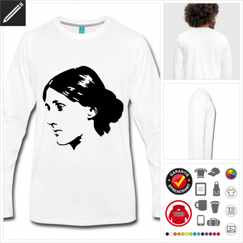Virginia Woolf T-Shirt online Druckerei, höhe Qualität