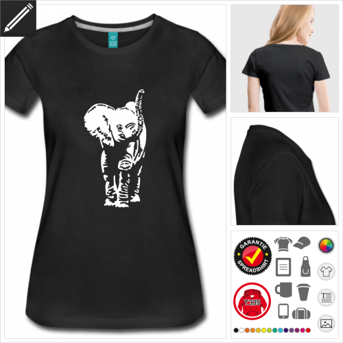 Frauen Elefantenbaby T-Shirt online gestalten
