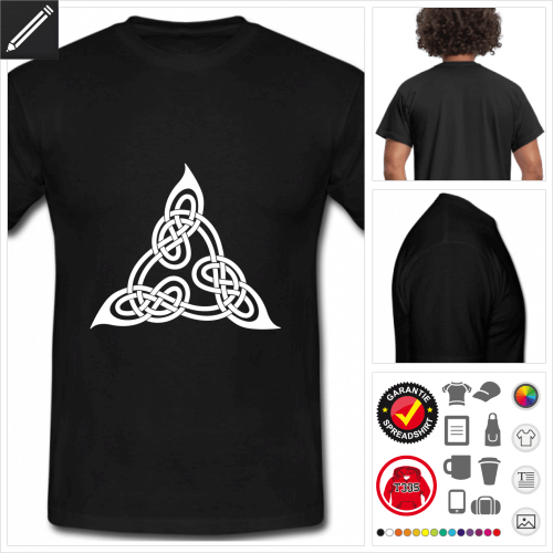 schwarzes Keltisches T-Shirt selbst gestalten