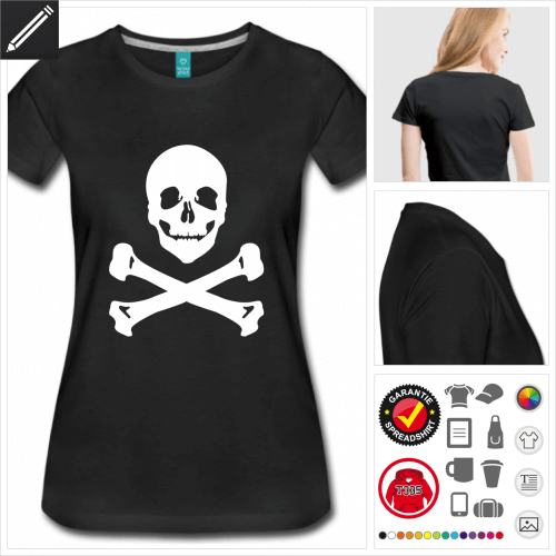 Frauen Pirat T-Shirt selbst gestalten