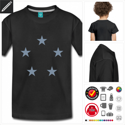 Kinder Stars T-Shirt online Druckerei, höhe Qualität
