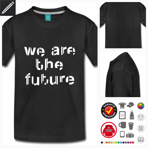 schwarzes Future T-Shirt online zu gestalten