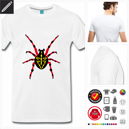 basic Spinne T-Shirt selbst gestalten. Online Druckerei