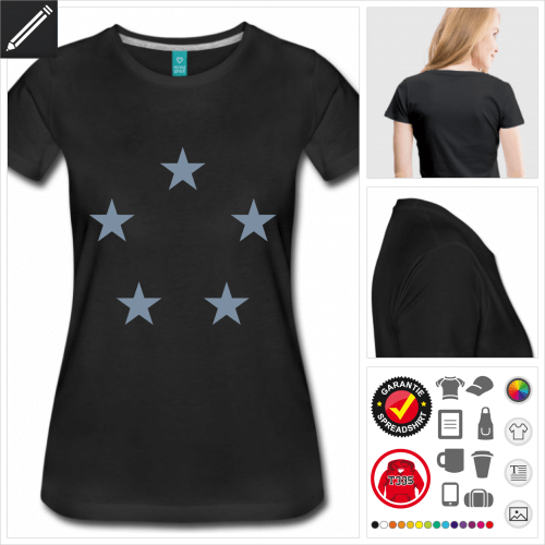 Sternenkreis T-Shirt selbst gestalten. Online Druckerei